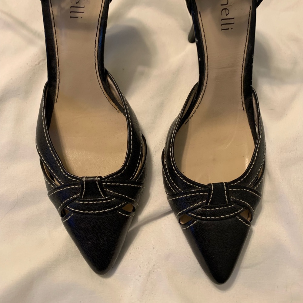Minelli Black Leather Pumps